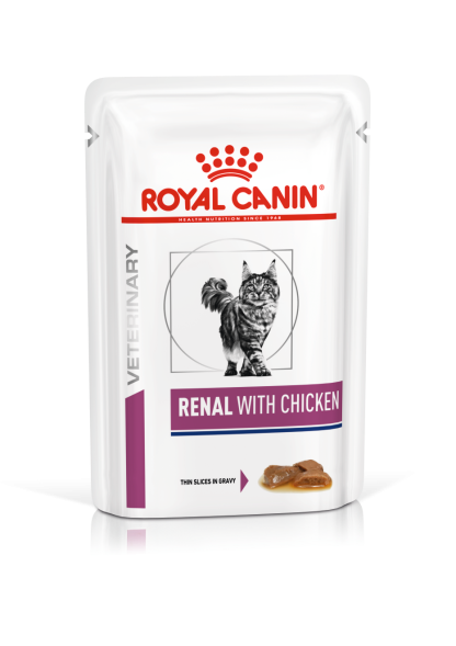 Royal Canin Renal для Кошек - Кусочки в соусе цыпленком 85 гр