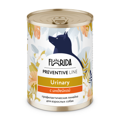 Florida Preventive Line Urinary - Консервы для собак, "Профилактика образования мочевых камней", с Индейкой Florida Preventive Line Urinary - Консервы для собак,