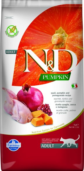 Farmina N&amp;amp;D Pumpkin - Сухой корм для кошек, Перепелка с Тыквой