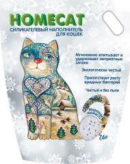 Homecat - Силикагелевый наполнитель для кошачьих туалетов, с ароматом морозной свежести 7,6л