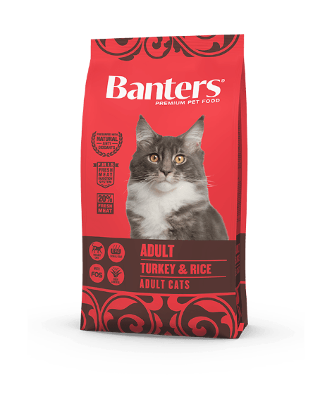 Banters Adult - Сухой корм для кошек с индейкой 2кг