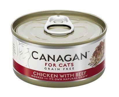 Canagan - Консервы для кошек, с цыпленком и говядиной 75гр
