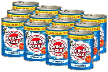 Зоогурман - &amp;quot;Большая Миска&amp;quot; - Консервы для собак, с ягненком 970гр
