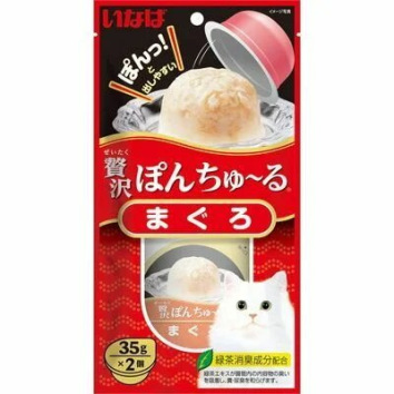 INABA - Лакомство для кошек, нежное суфле на основе желтоперого тунца, 35гр*2