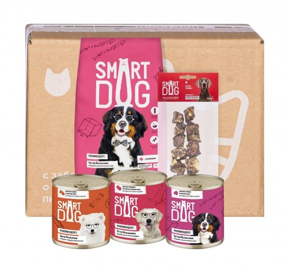 Smart Dog - Корм Smart Box Мясной рацион для умных собак крупных пород