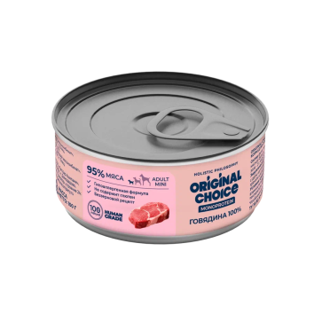 Original Сhoice Monoprotein (Монопротеин) Mini - Консервированный корм для собак мелких пород, Говядина 100 гр