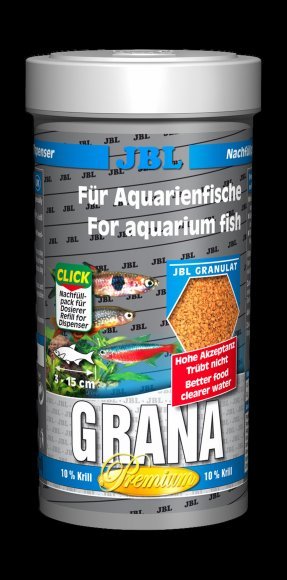 JBL Grana - Основной корм премиум-класса в форме гранул для небольших пресноводных аквариумных рыб, 250 мл (108 г)