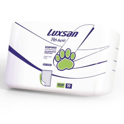 LUXSAN Basic - Коврики (пеленки) для животных 60х90, 30 шт LUXSAN Basic - Коврики (пеленки) для животных 60х90, 30 шт