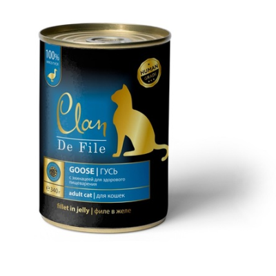 Clan De File - Консервы для кошек, гусь 340 гр Clan De File - Консервы для кошек, гусь 340 гр
