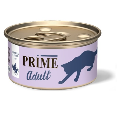 Prime Adult - Консервы паштет для кошек, курица и ягненок, 75 гр Prime Adult - Консервы паштет для кошек, курица и ягненок, 75 гр