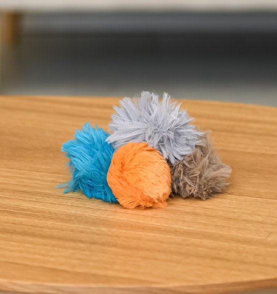 PetSHOP - Игрушка для кошек Мячик из искусственного меха, 3 см