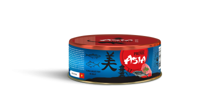 Prime Asia - Консервы для кошек, тунец с голубой рыбой в желе, 85 гр