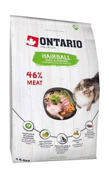 14206.580 Ontario Hairball - Syhoi korm dlya koshek "Vivedenie Shersti" kypit v zoomagazine «PetXP» Ontario Hairball - Сухой корм для кошек "Выведение Шерсти"
