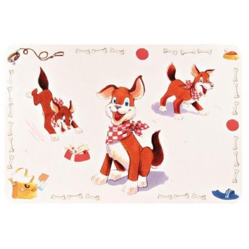 Trixie - Коврик под миску Comic Dog 56х38 см.