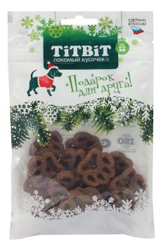 TiTBiT - Лакомства для собак, новогодняя коллекция, Мягкие снеки с бараниной