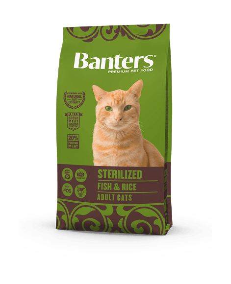 Banters Sterilized - Сухой корм для стерилизованных кошек с рыбой 8кг