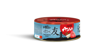 Prime Asia - Консервы для кошек, тунец с рыбой групер в желе, 85 гр