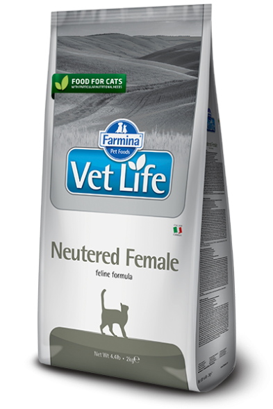 Farmina Vet Life Neutered Female - Лечебный корм для стерилизованных кошек, с Курицей