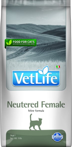 Farmina Vet Life Neutered Female - Лечебный корм для стерилизованных кошек, с Курицей