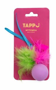 Tappi - "Нолли", мяч с хвостом из пера марабу и лент