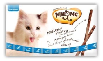 Мнямс - Лакомые палочки 13,5 см для кошек с лососем и форелью 10х5 г