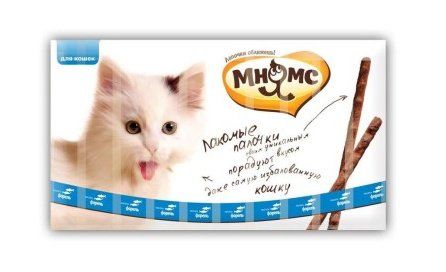 Мнямс - Лакомые палочки 13,5 см для кошек с лососем и форелью 10х5 г