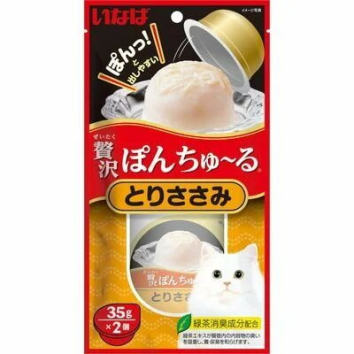 INABA - Лакомство для кошек, нежное суфле на основе парного филе курицы, 35гр*2