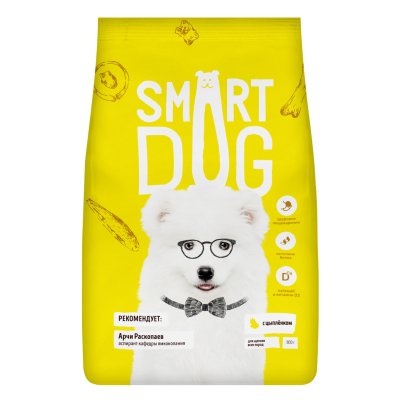 Smart Dog - Сухой корм для щенков, с цыпленком Smart Dog - Сухой корм для щенков, с цыпленком