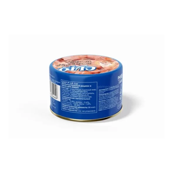Inaba Ciao can - Консервы для кошек, тунец кацуо и кацуобуси, 85гр