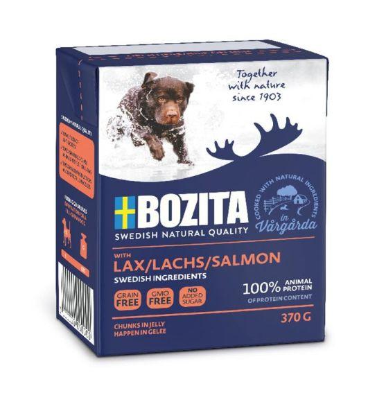 Bozita Naturals - Консервы для Собак - Кусочки в желе с лососем 370гр