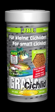 JBL GranaCichlid - Основной корм премиум-класса в форме гранул для хищных цихлид, 250 мл (110 г)