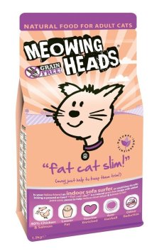 Meowing Heads - Сухой корм для кошек с избыточным весом с курицей и лососем &amp;quot;Худеющий толстячок&amp;quot;