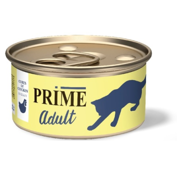 Prime - Консервы для взрослых кошек, Курица, Кусочки в соусе, 75 гр