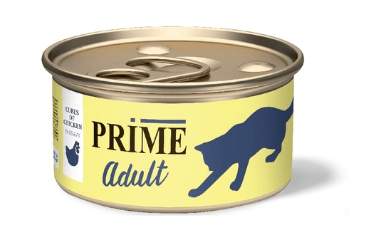Prime - Консервы для взрослых кошек, Курица, Кусочки в соусе, 75 гр