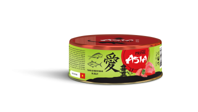Prime Asia - Консервы для кошек, Тунец с Рыбой Махи-Махи, в желе, 85 гр