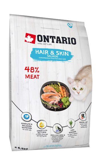 14212.580 Ontario Hair &amp; Skin - Syhoi korm dlya koshek "dlya koji i shersti" kypit v zoomagazine «PetXP» Ontario Hair & Skin - Сухой корм для кошек "для кожи и шерсти"