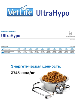 Farmina Vet Life Ultrahypo - Для взрослых кошек, при пищевой аллергии