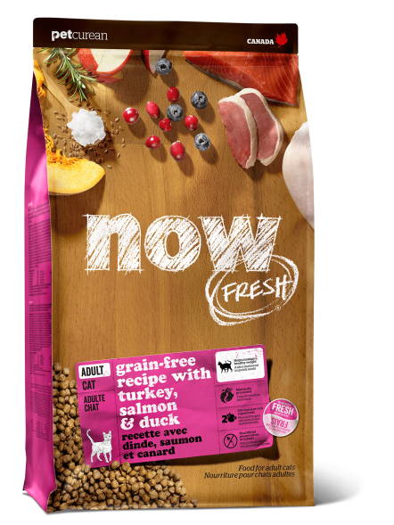 Уценка - Now Fresh Adult Cat - Сухой корм для кошек, с индейкой, лососем и уткой 3,63 кг