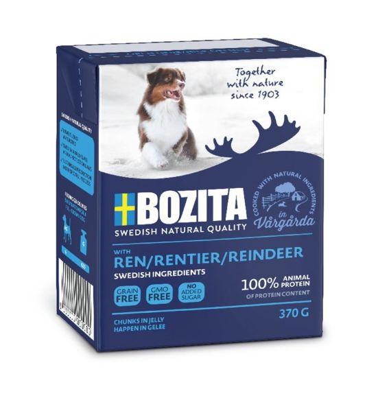 Bozita Naturals - Консервы для Собак - Кусочки в желе с лосем 370гр