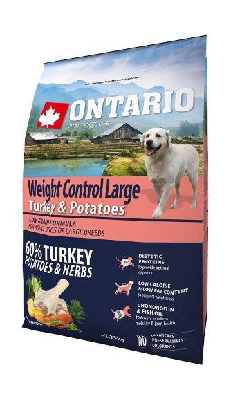 8302.580 Ontario Large Weight Control Turkey  Potatoes  Syhoi korm Kontrol vesa dlya sobak krypnih porod s indeikoi i kartofelem . Zoomagazin PetXP ontario-large-weight-control.jpg
