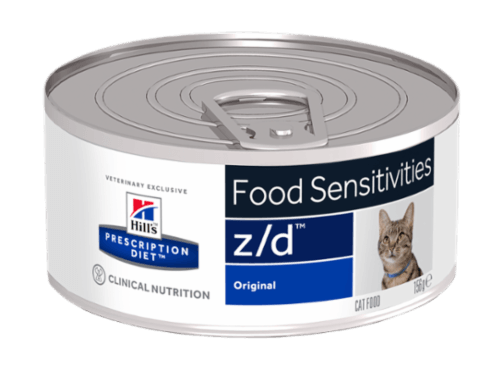 Hill's Prescription Diet z/d Food Sensitivities - Консервы для кошек при пищевой аллергии и непереносимости пищи 156гр