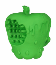 Mr.Kranch - Игрушка для собак, Яблоко с пищалкой, 10 см, Зеленая с ароматом курицы