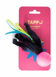 Tappi - "Нолли", мяч с хвостом из натурального меха норки и лент