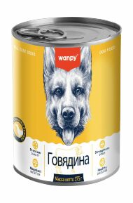 Wanpy Dog - Консервы для собак из говядины, 375 г