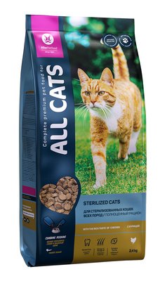 All Cats - сухой корм для стерилизованных кошек с курицей