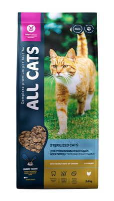All Cats - сухой корм для стерилизованных кошек с курицей