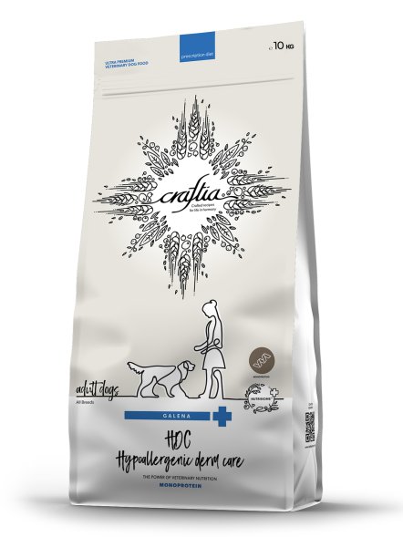 Craftia Galena Hypoallergenic Derm Care - Ветеринарная диета для собак, при Пищевой Аллергии и Заболеваниях Кожи