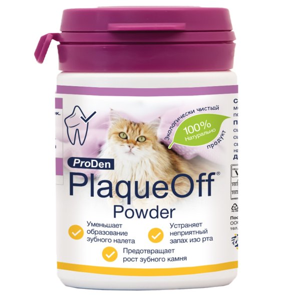 ProDen PlaqueOff - Средство для профилактики зубного камня у кошек, 40 г