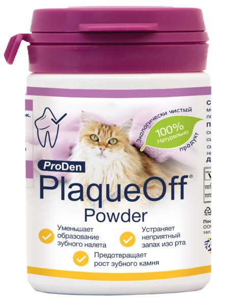 ProDen PlaqueOff - Средство для профилактики зубного камня у кошек, 40 г