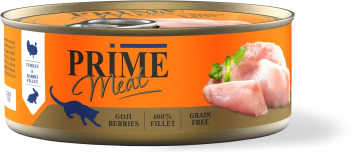Prime Meat - Консервы для кошек, индейка с кроликом, филе в желе, 100 гр